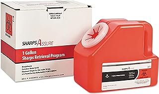 SharpsAssure SA2G 2 gal Sharps Retrieval Mail Back System Kit, 10" Length x 10" Height x 15" Width