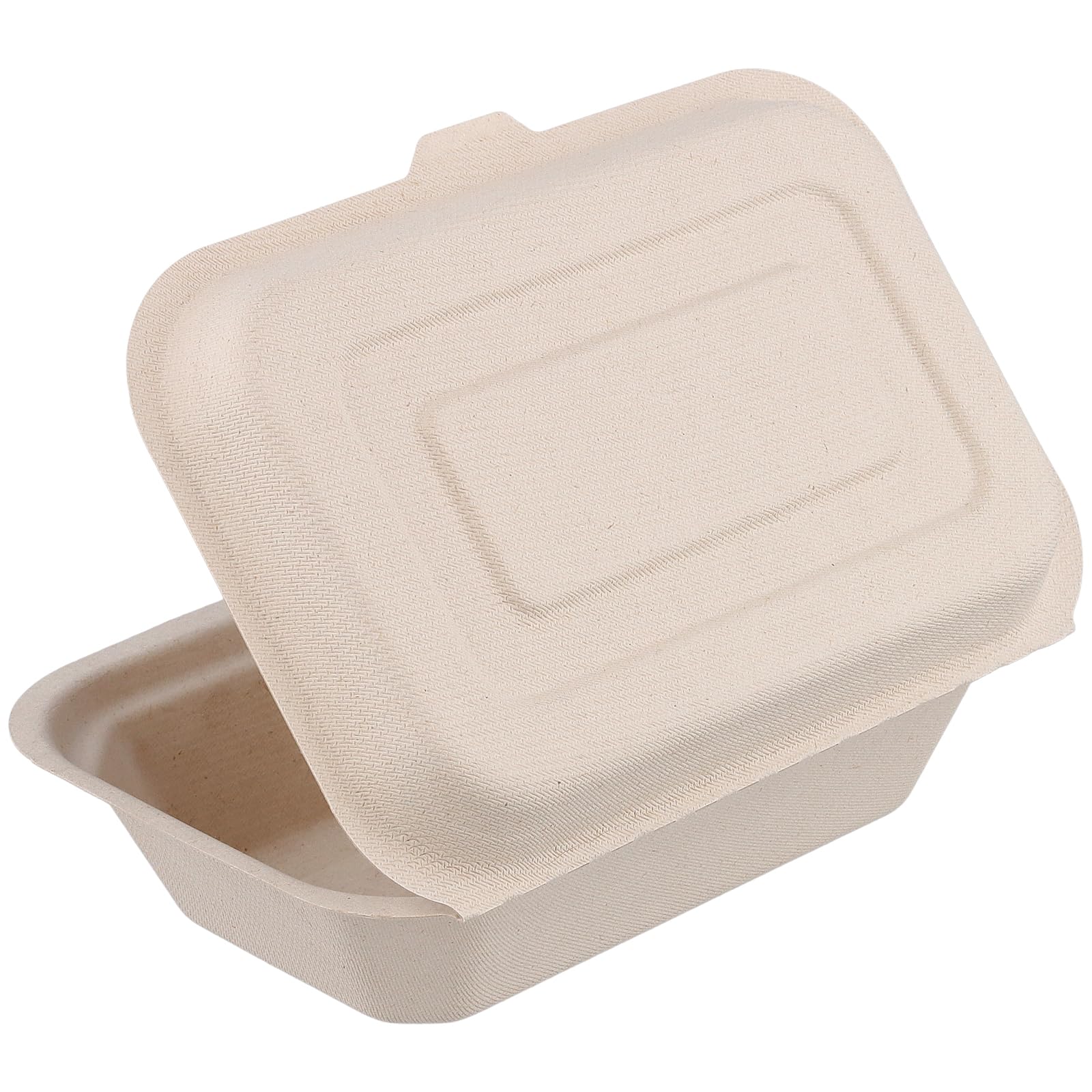 100 scatole di imballaggio per alimenti da asporto in pasta di carta, 17,4 x 12,3 cm/6,85 × 4,85 × 4,83 cm, contenitore per la preparazione dei pasti per la casa, ristorante