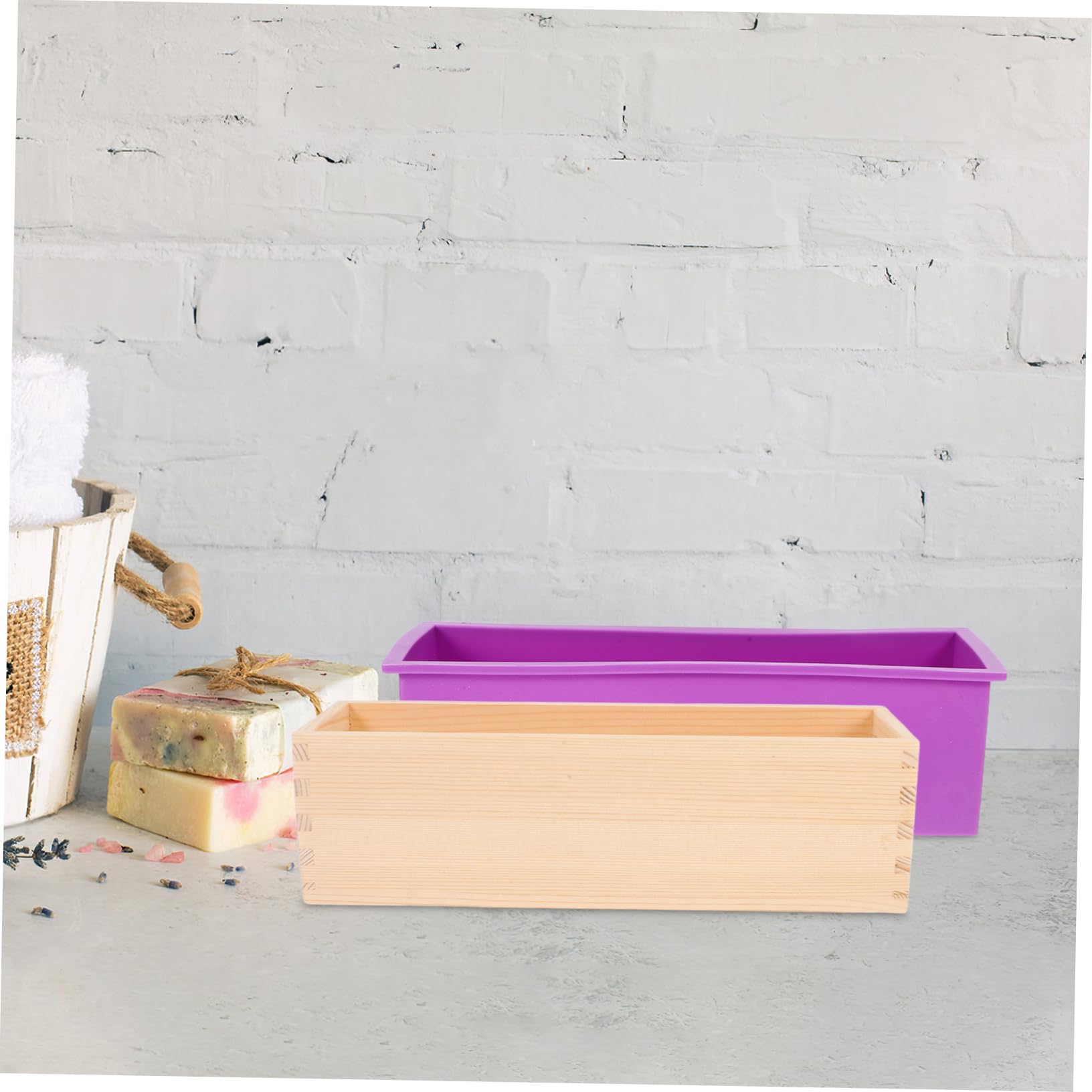 Set Stampi Sapone Rettangolari Flessibili Fai da Te 4 Pezzi