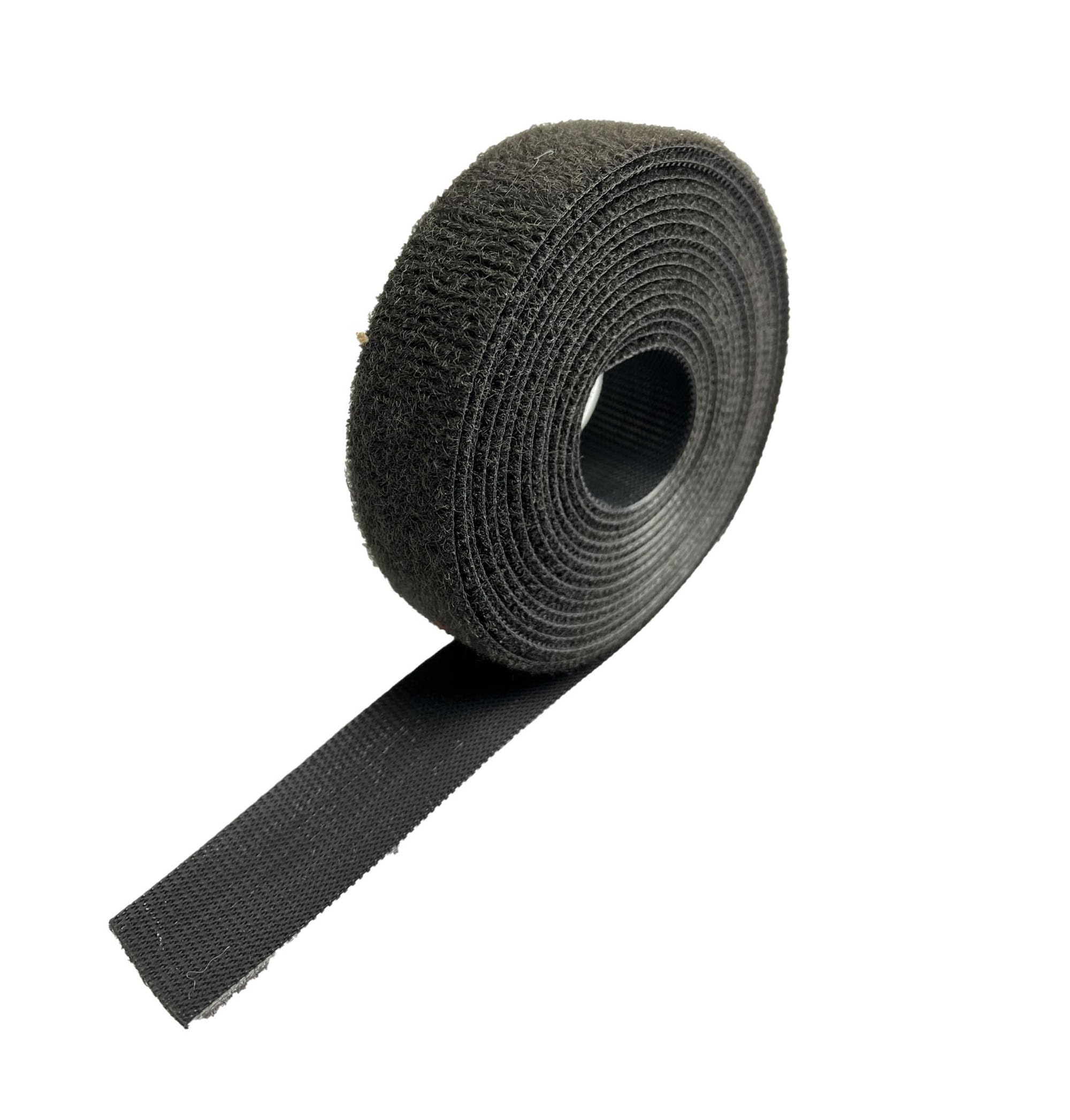 VELCRO® Brand ONE-WRAP® Back-to-Back Tape Roll, Reusable Self-Gripping Strap for Cable Management & Bundling, Cut-to-Length Hook and Loop Wrap, 10mm or 16mm Width, Black/White (Black, 16MMX5M)