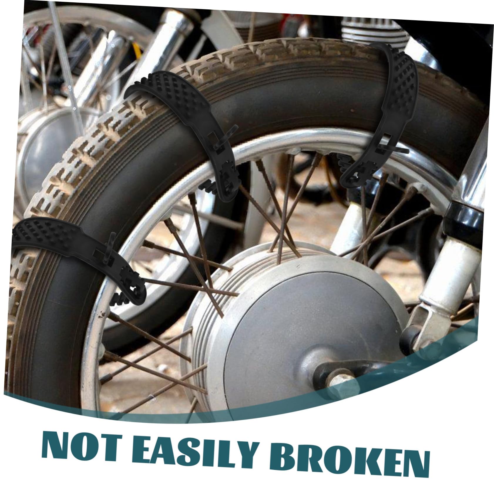 PRETYZOOM Fascette Antineve Resistenti All'usura e Facili da Installare in Nailon Nero 4 Pezzi per Pneumatici Moto Perfette per Neve e Ghiaccio Invernale