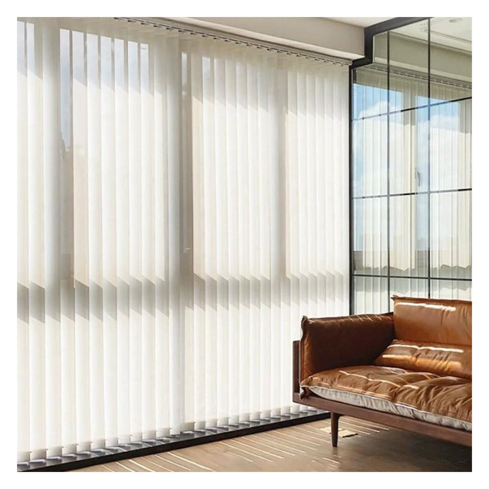 Blackout Vertical Blinds,Adjustable Sliding Privacy Window Curtains,Light Filtering Privacy Curtains,Home Decor for Room Divider,Window(150x260cm)