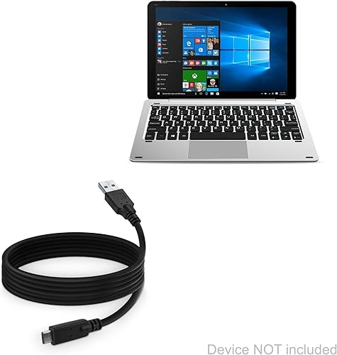 BoxWave Cable compatible con Chuwi Hi10 Pro - DirectSync - USB 3.0 A a USB 3.1 tipo C, cable USB C de carga y sincronización - 6 pies - Negro