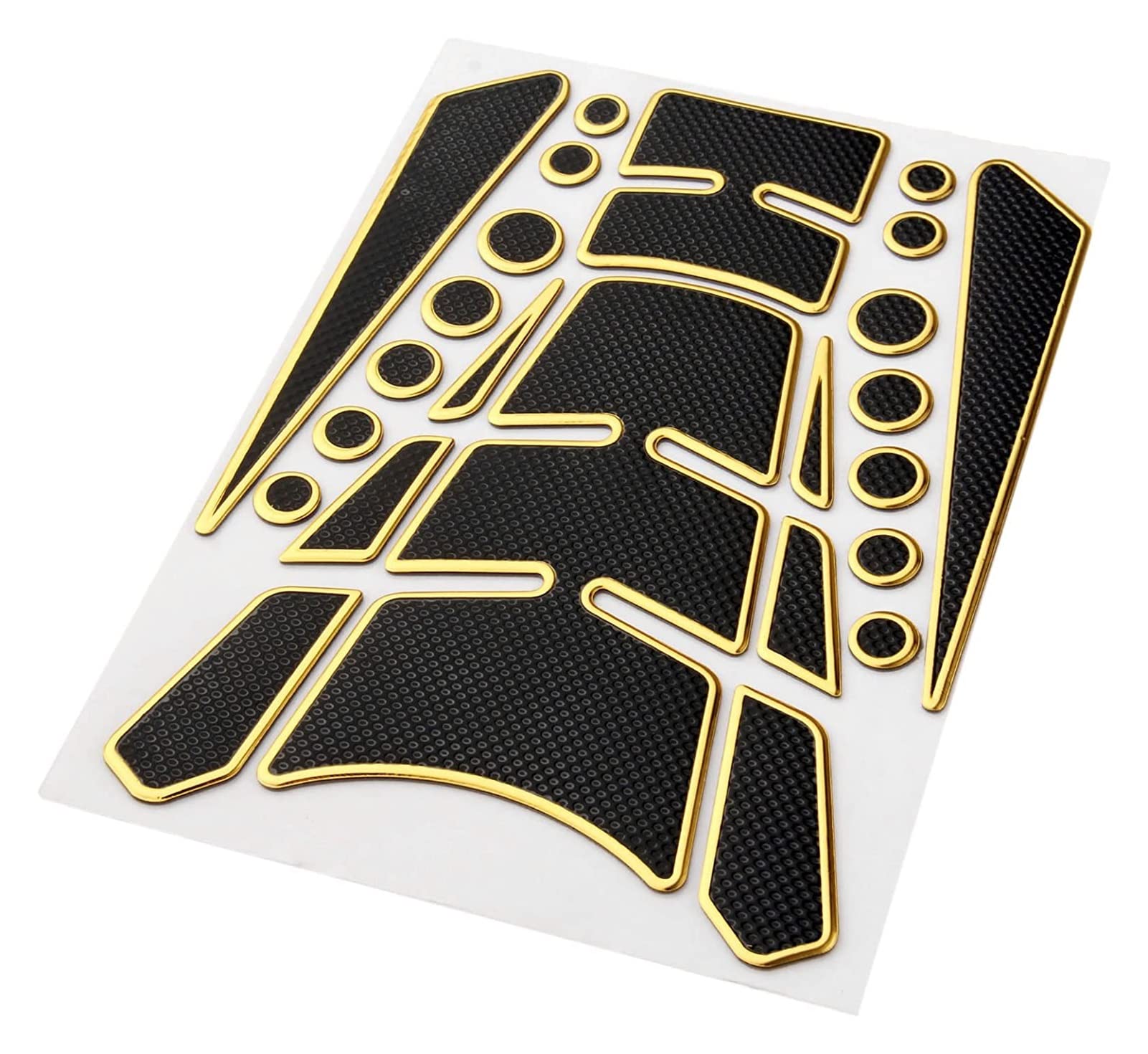 Paraserbatoio moto, Decalcomania del cuscino del serbatoio del serbatoio del carburante del gas 3D Compatible with Hon-da Ya-maha SU-ZUKI Kawasaki Golden Golden