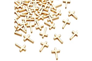 Craftdady Small Cross Charms for DIY Jewelry Making