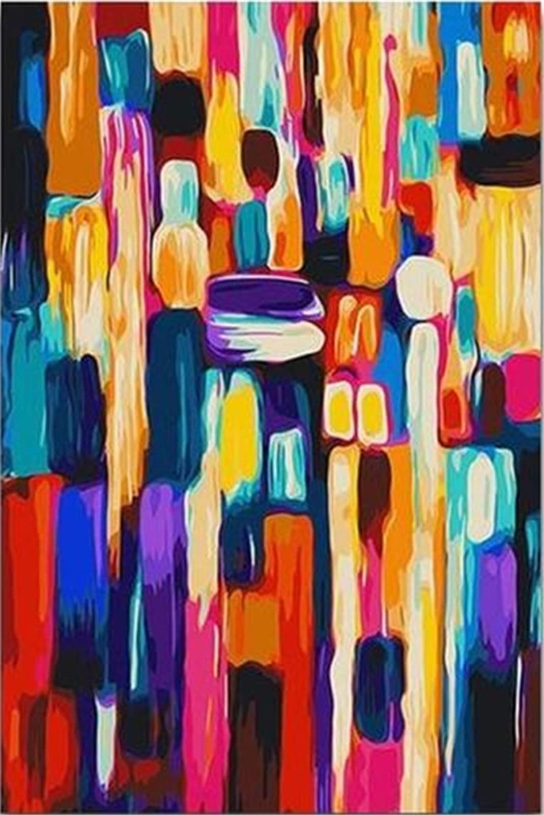 YEESAM ART Peinture Numero Arbre Des Quatre Saisons, Bricolage