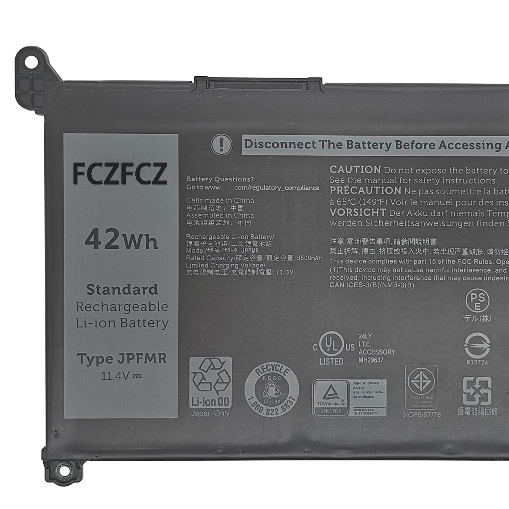 Amazon.com: FCZFCZ JPFMR Battery Replacement for Dell Chromebook