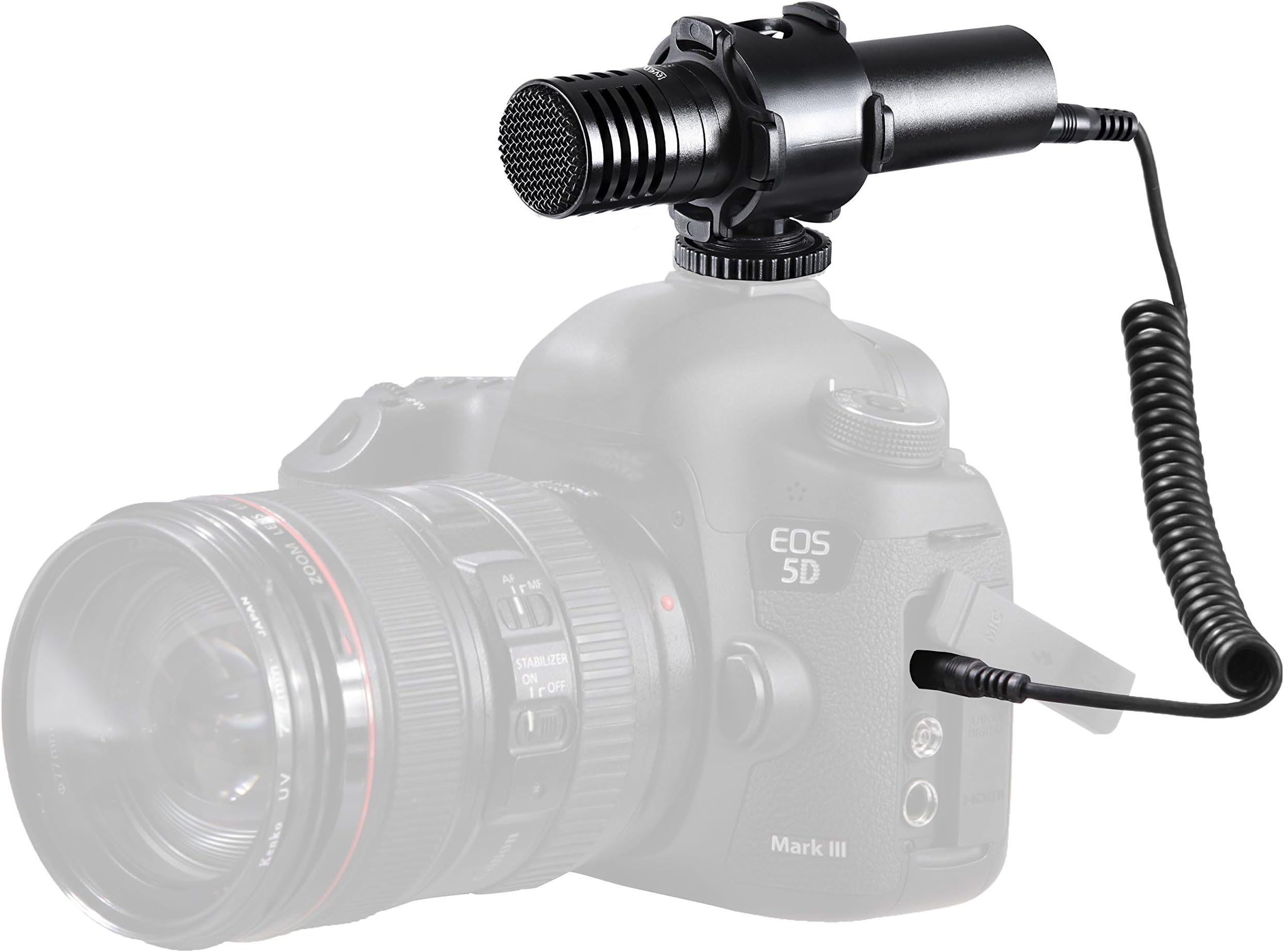 SK-SVM10 Aluminum Stereo Video Condensor Microphone with Deadcat, Shockmount, Soft & Hard Cases for Nikon, Sony and Canon DSLR Cameras and Camcorders
