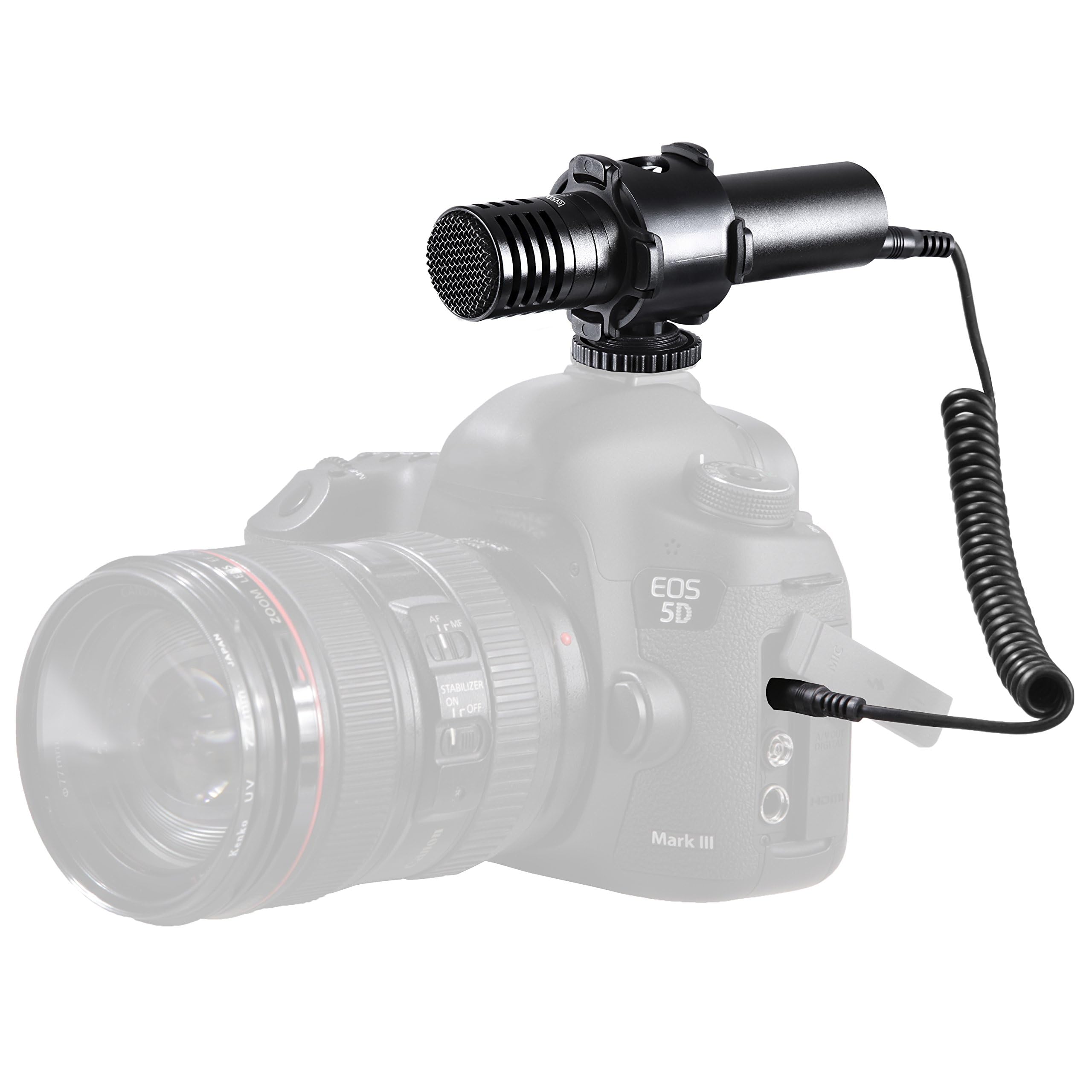 Sevenoak SK-SVM10 Aluminum Stereo Video Condensor Microphone with Deadcat, Shockmount, Soft & Hard Cases for Nikon, Sony and Canon DSLR Cameras and Camcorders