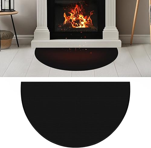 Tapete grueso mejorado para chimenea de 32 x 60 pulgadas, resistente al fuego, tapete ignífugo para estufa de leña, protege el suelo de chispas de