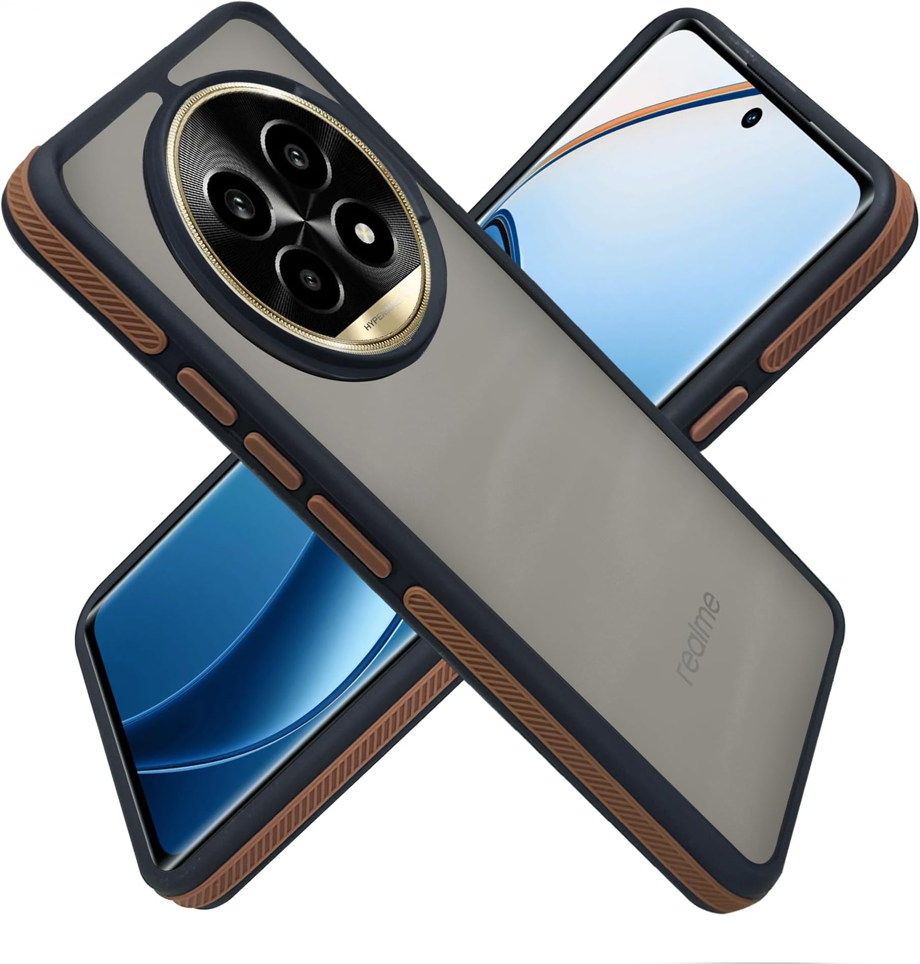 A rtistque Frosted Ultra Matte Back Cover Case for Realme 13 Pro/ 13 Pro Plus 5G - Smooth Sides with Grip - Shockproof TPU Protective Design - Raised Camera Edges - Brown