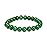 Crystal Vibe Green Jade Bracelet - Healing Crystal Wealth Bracelet - Jade Beaded Bracelet for Women Men - Bring Good Luck Prosperity and Emotional Balance - Adjustable Size