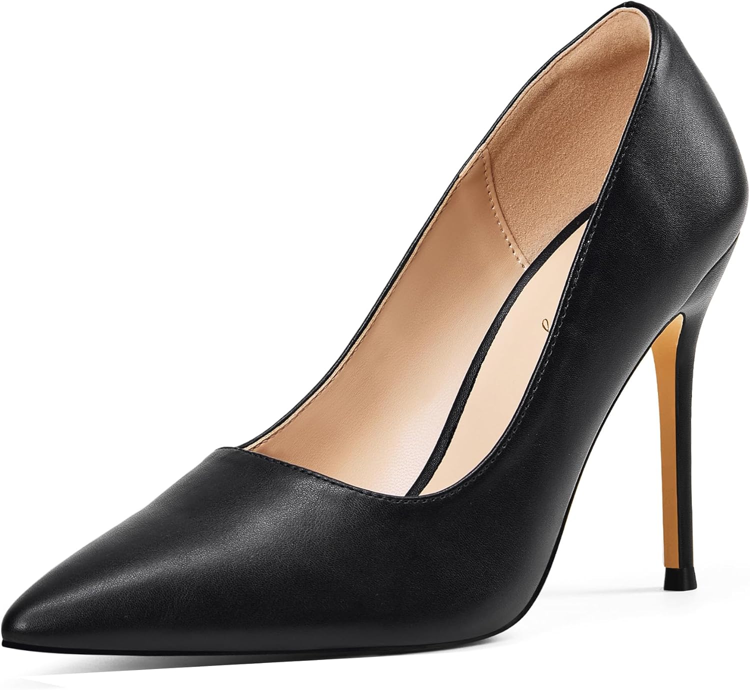 Elisabet Tang Women's High Heels Pumps Closed Pointed Toe Stiletto 4inch Heels Classic Office Special Dressy Wedding Pump Shoes