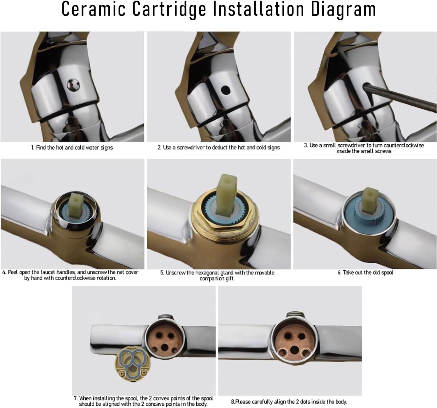 35mm Tap Cartridge, Ceramic Disc Cartridge Valve, Ceramic Faucet Cartridge, Mix Tap Inner Cartridge Replacement For Kitchen Bathroom, With Cartridge Base