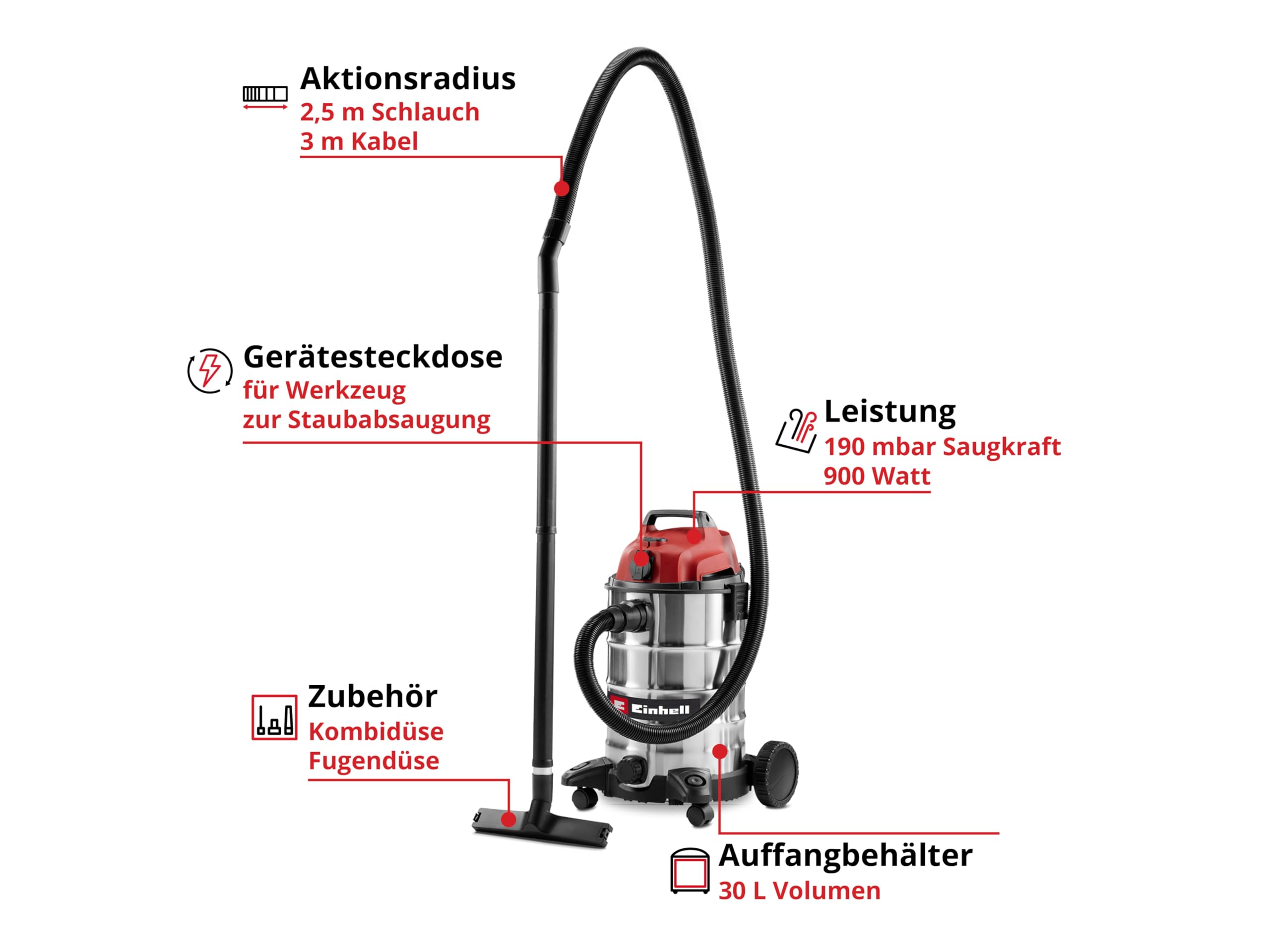 Einhell TC-VC 3055 SA 2342250 odkurzacz