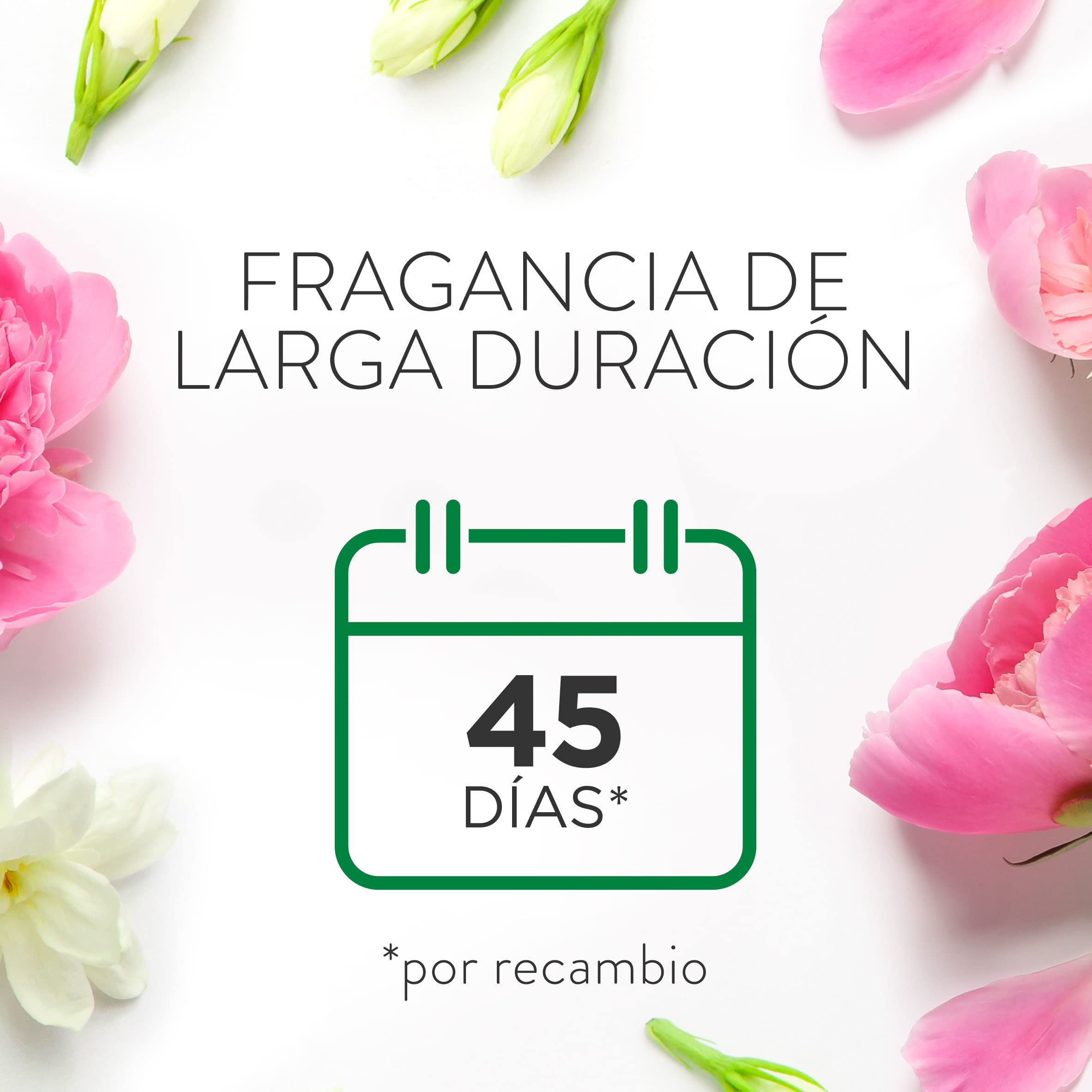 Air Wick Essential Mist - Recambio de Ambientador Difusor de Aceites Esenciales con Aroma a Peonia y Jazmín, Multicolor, 3 x 20ml