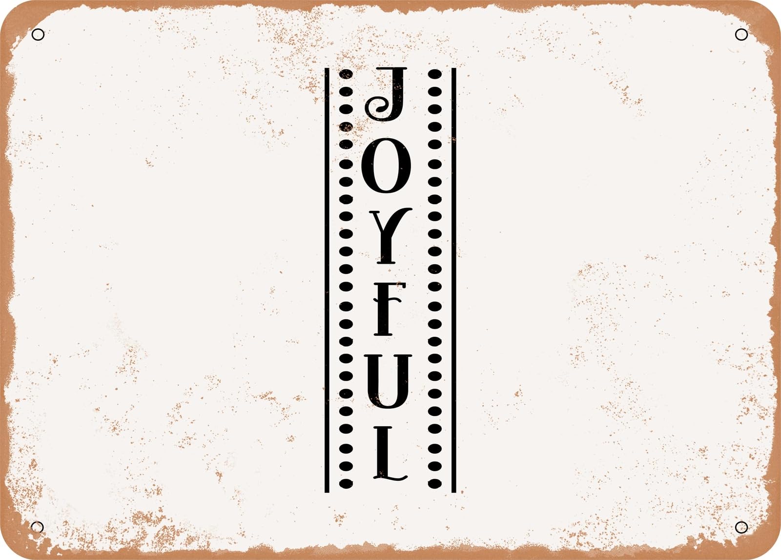 Miaomansenstore Metal Sign - Joy Ful - 6 - Vintage Rusty Look Sign Home Decor