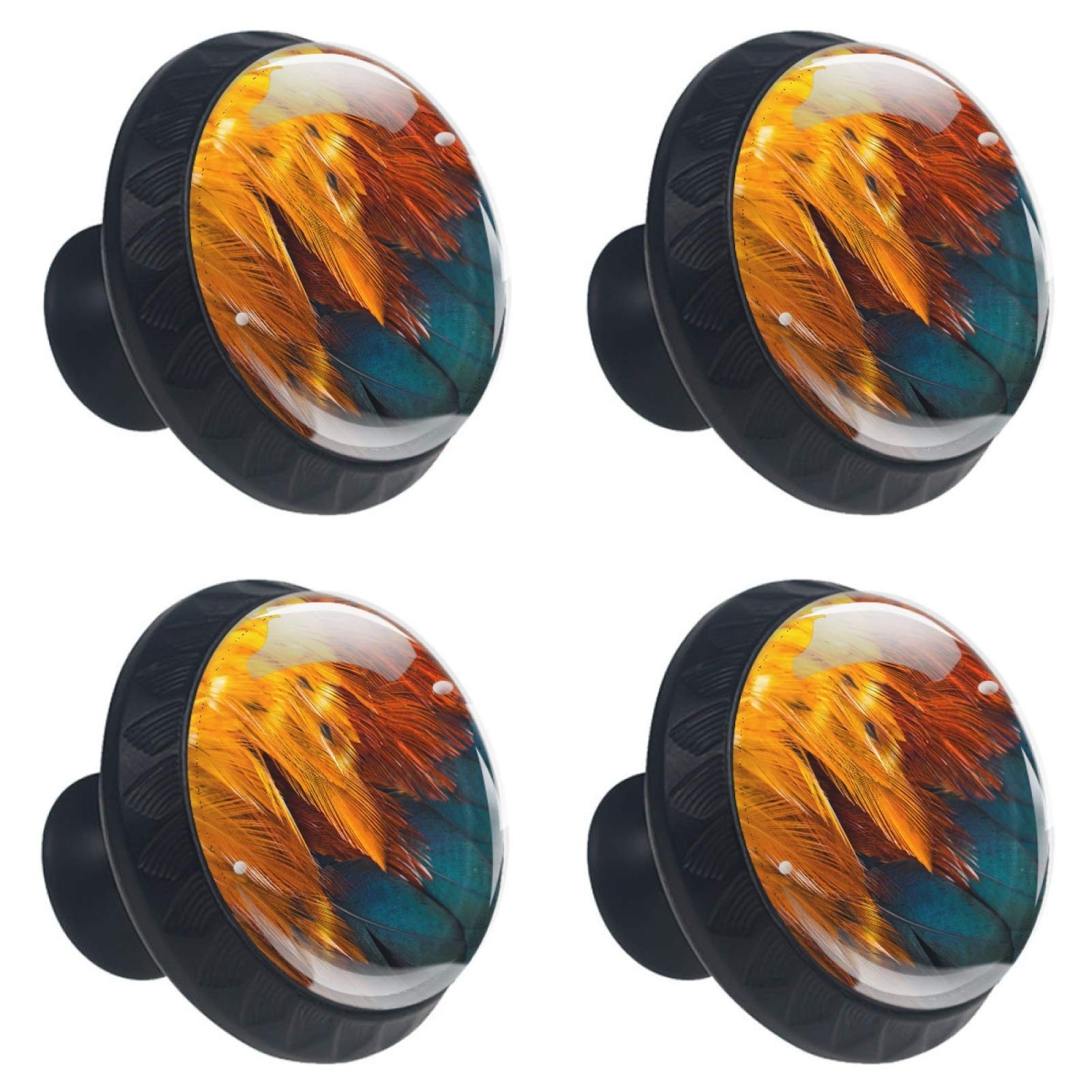 Boutons de meuble plumes de poule en verre pour sublimer vos tiroirs de cuisine