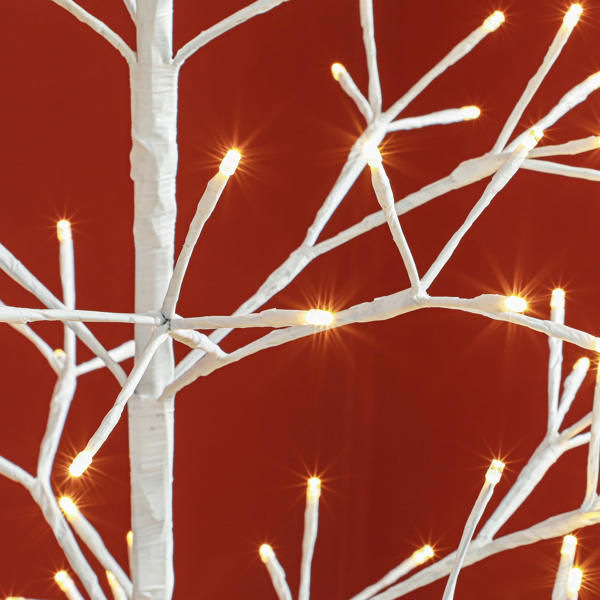 HOMCOM Albero di Natale Artificiale 384 Luci LED Bianche Ø20x180 cm Bianco