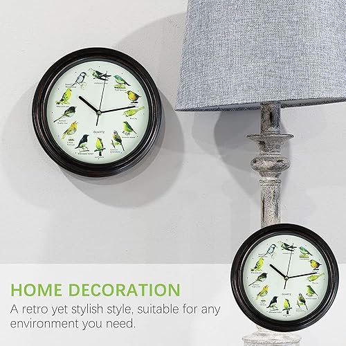 Miniatura 3 de Reloj de pared retro británico canción de pájaros reloj de pared  118 x 118 x 17in para sala de estar dormitorio cocina al aire libre jardín