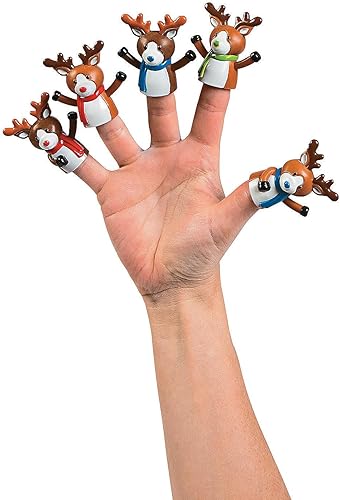 Marionetas de dedo de reno (juego de 24) Juguetes de Navidad