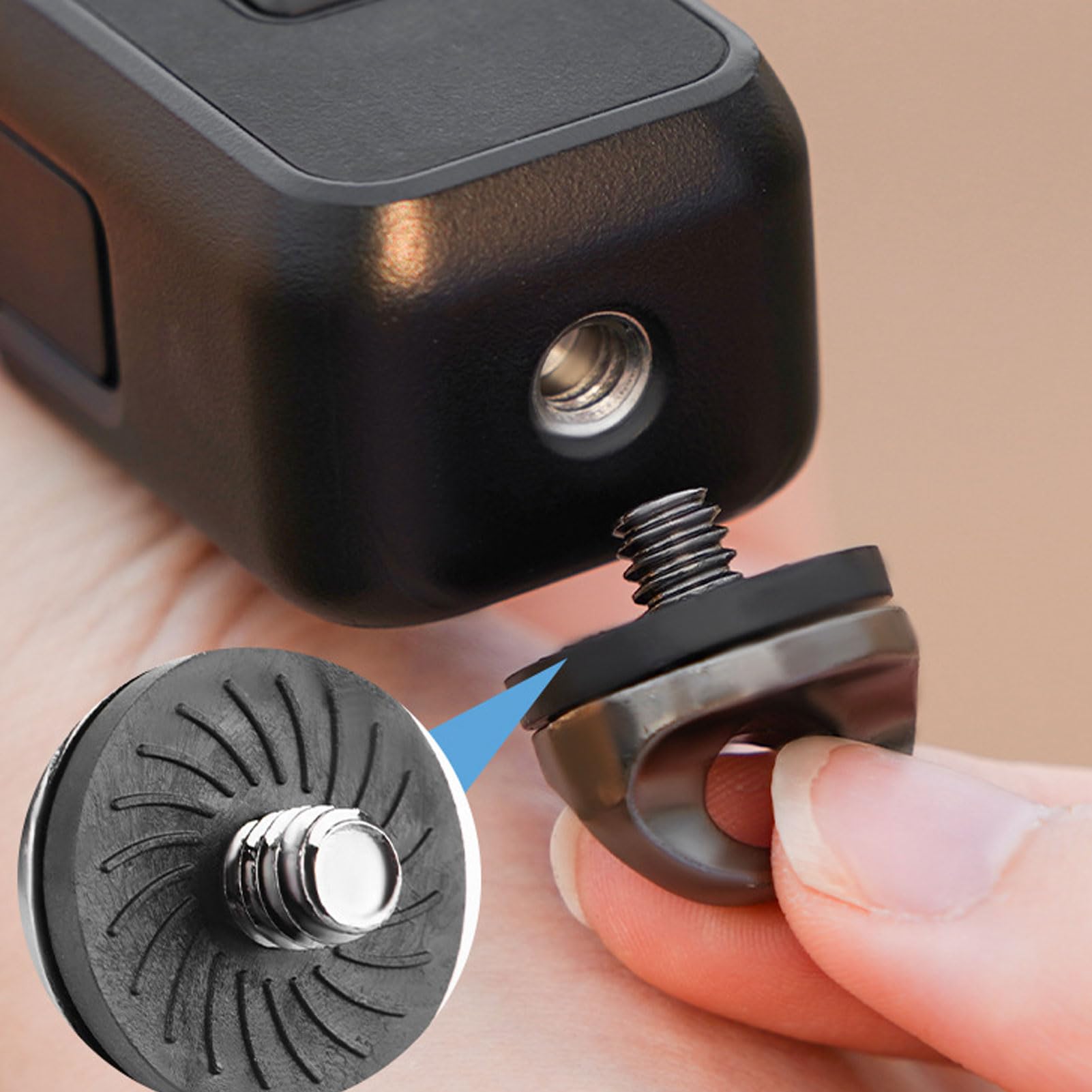 VBESTLIFE Ręczny Pasek na Nadgarstek do Kieszeni 3, Insta X5 X4, Poliestrowy Pasek o Wysokiej Wytrzymałości ze śrubą 1/4 Cala, 19 Cm (BLACK)