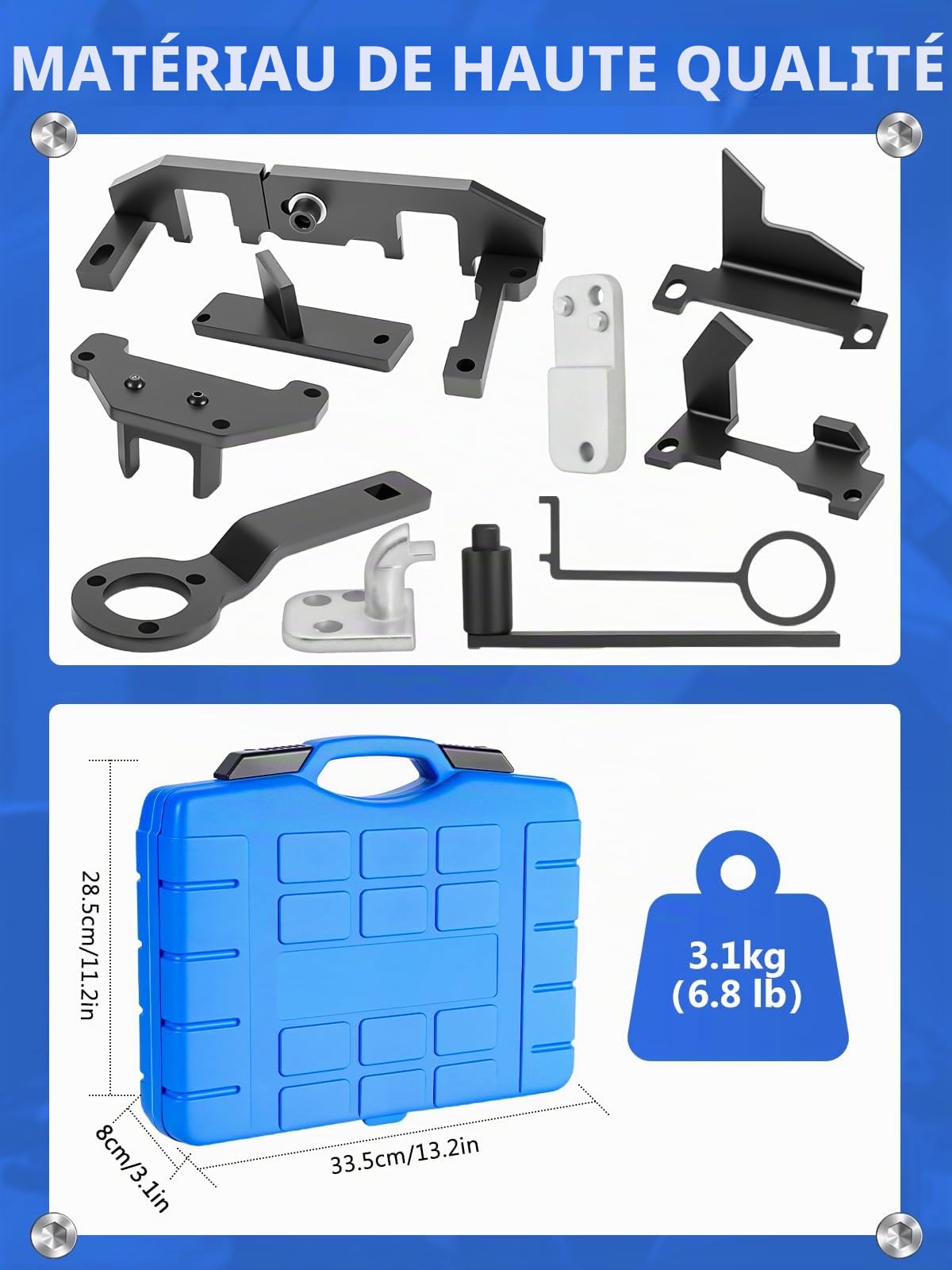 Lot de 10 Outils de Réglage du Moteur - Compatible avec Peugeot, Citroën, Opel, pour 1.2 Vti (VVT) /GDI PureTech Essence, 109-2A, 0109-2B, 109-2C, 109-2D, G-0109-2E