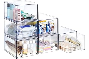 Fixwal 6 Pack Acrylic Under Sink Organizer
