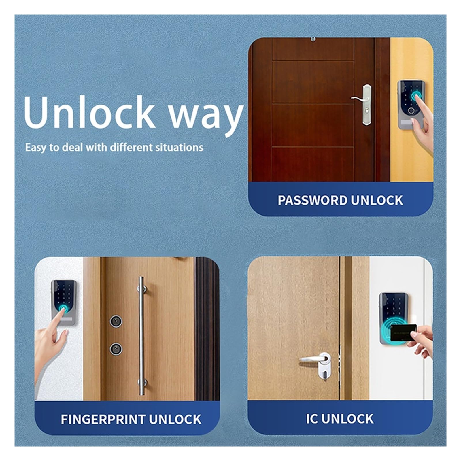 Cassetta di sicurezza con serratura, Cassetta di sicurezza for chiavi di casa Sblocco biometrico intelligente Cassaforte for chiavi for serratura a chiave con combinazione a combinazione a 4 cifre est