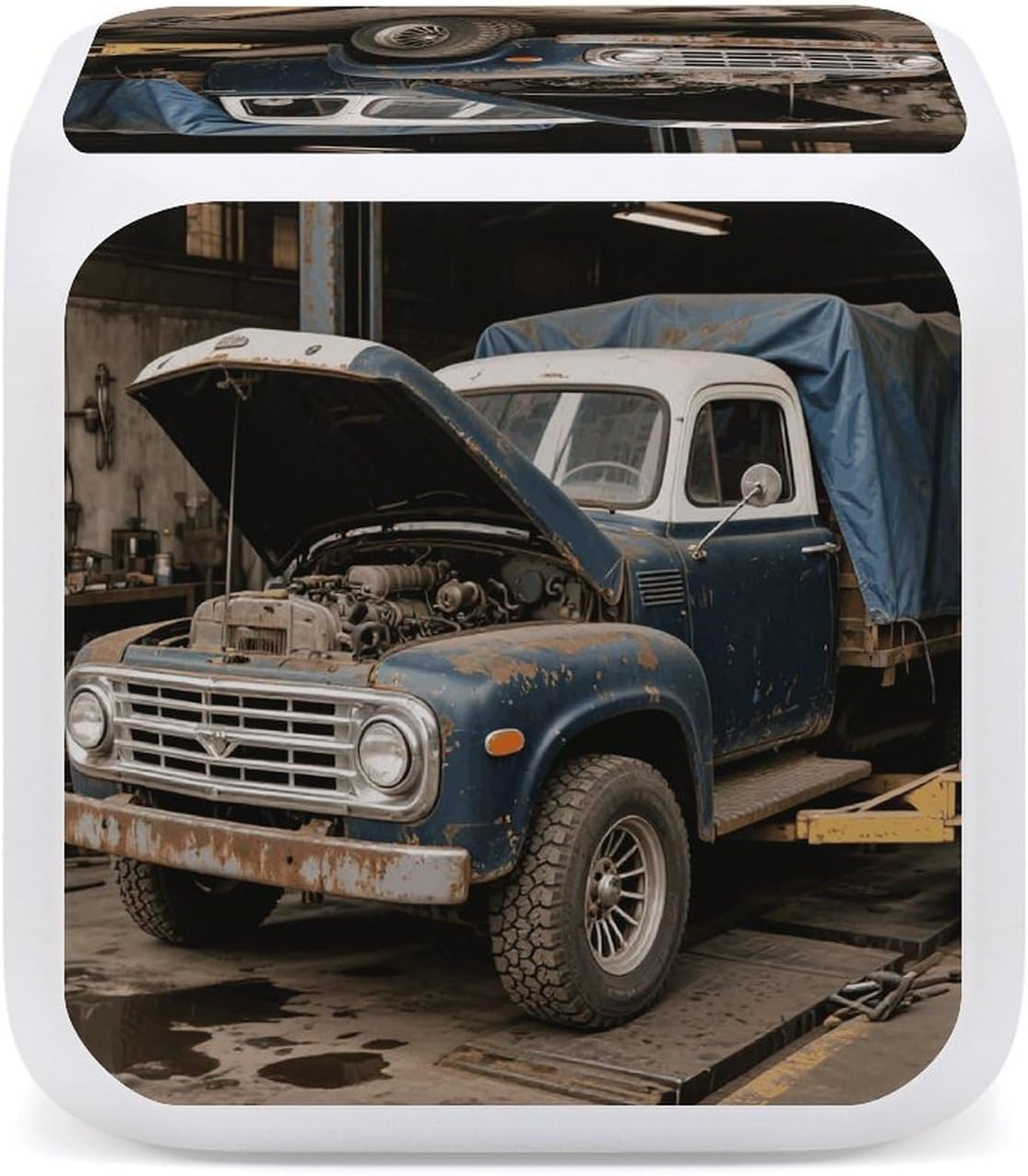 Old Truck Car Alarm Clock Night Light Alarms for Bedroom Smart Digital Alarm Clock LED Display Clocks with 7 Colorful Ambient Lights Sleep Timer for Heavy Sleepers Simple Operation image 5