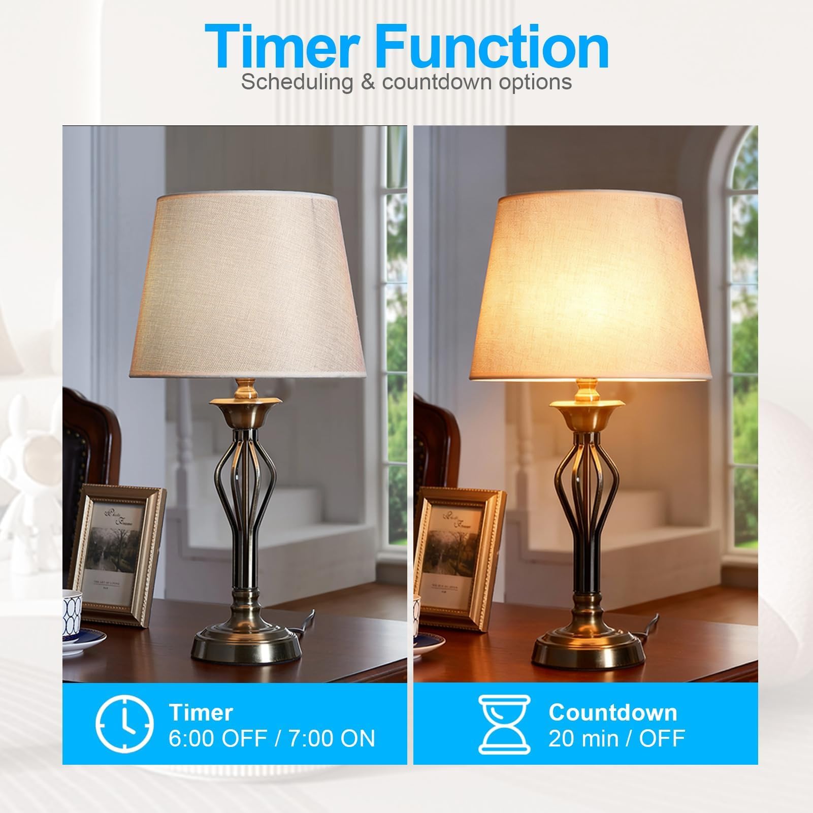 Interruptor WiFi Inteligente Táctil de Pared, 1 Vía 1 Gang, Compatible con Alexa, Google Home y Tuya Smart Life, Requiere Neutro, Panel de Cristal, 86 x 86 mm, Blanco