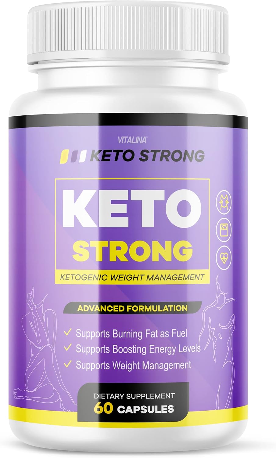 VITALINA (Official) Keto Strong, Advanced Formula, 1 Bottle Package, 30 Day Supply