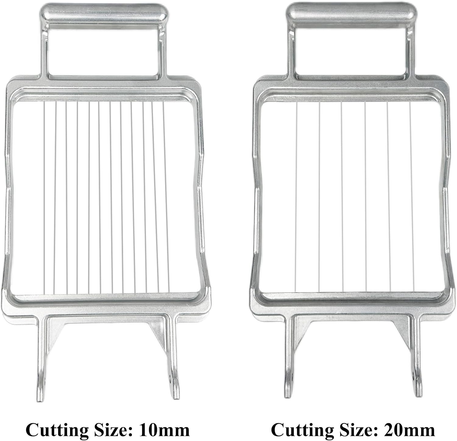 Commercial Cheese Slicer with 1cm & 2cm Replaceable Blades Stainless Steel Wire Cheese Cutter Aluminum Alloy Body Butter Slicer for Home Restaurant Kitchen Baking Includes Cleaning Brush