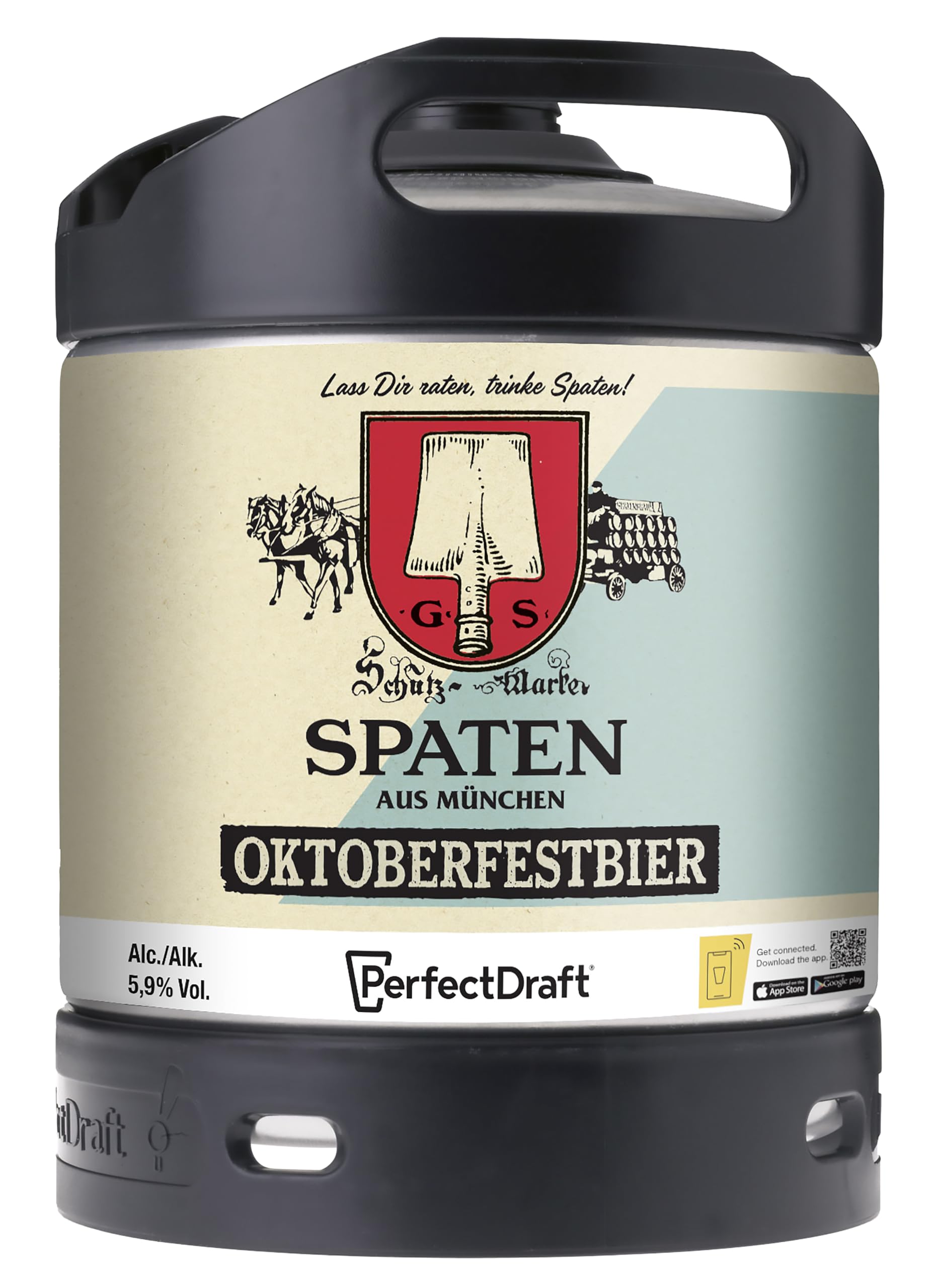 Spaten Oktoberfestbier, Perfect Draft Bier (1 x 6l) MEHRWEG Fassbier, 6000 ML