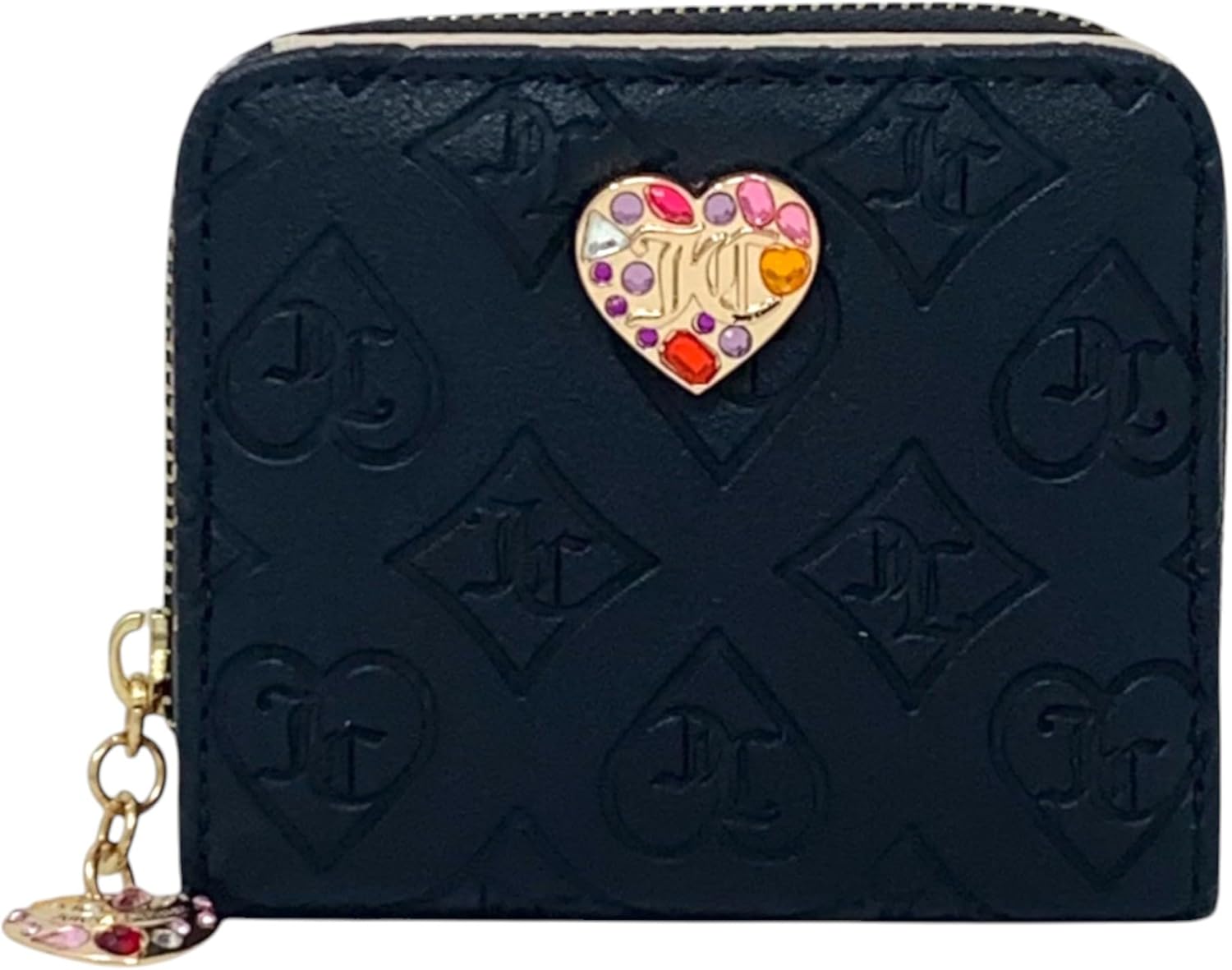 Juicy Couture Women's Glitz Out Wallet Collection (Small Zip Around, Pink Clay)