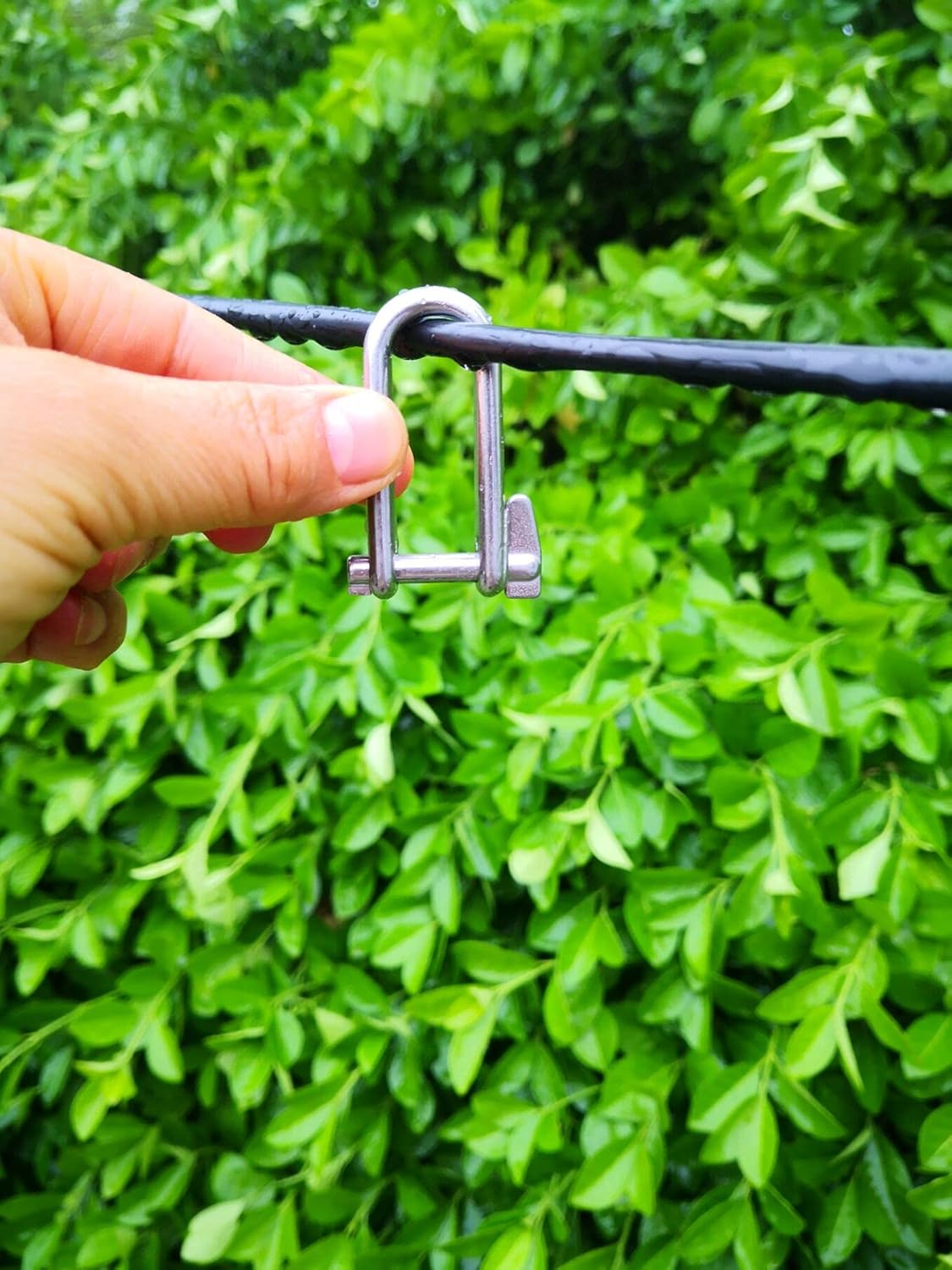 2Pc Stainless Steel 316 Keypin Halyard Flat D Boat Shackle Long D Shackle 5mm (3/16"), Marine Grade - Image 5