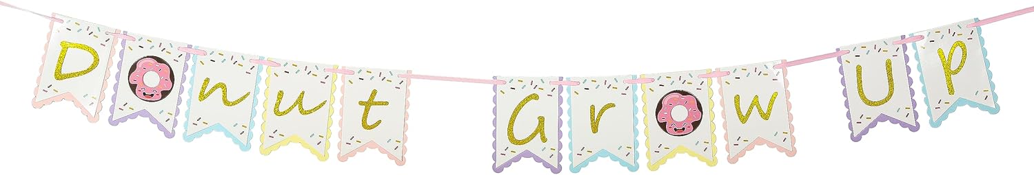 Donut Grow Up Banner?children's birthday decoration?Donut Themed Party Decorations?Donut Baby Shower?