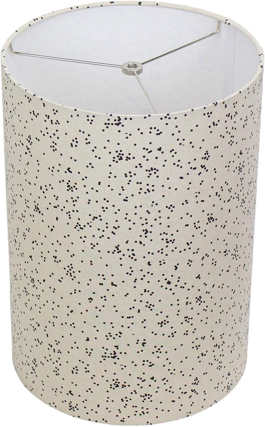 12" Top Diameter x 12" Bottom Diameter x 17" Height Fabric Drum Lampshade Spider Attachment - Dortmund Collection (Oyster)