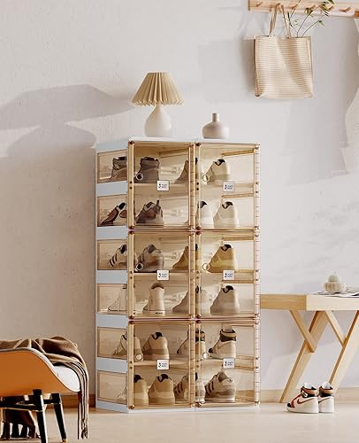 Miniatura 2 de ANTBOX Zapatero plegable, organizador de zapatos para armario, caja de almacenamiento de zapatos de plástico para entrada, sala de estar,