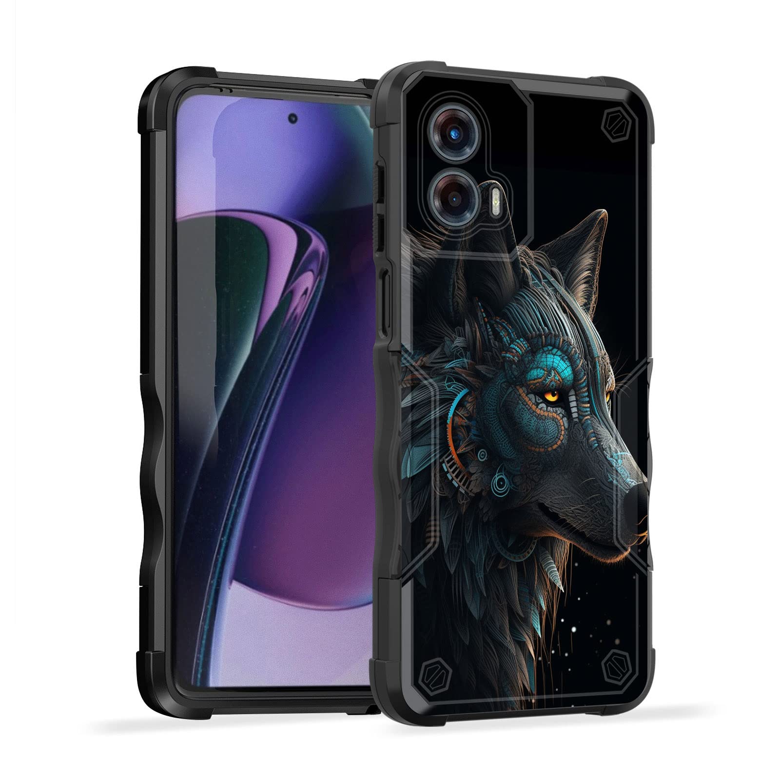 EFGWSDER for Moto G 5G 2023 Case,[Dual Layer][10 FT Military Grade Drop Protection] [Non-Slip] Heavy Duty Shockproof Case for Motolora Moto G 5G 2023,Cool Wolf