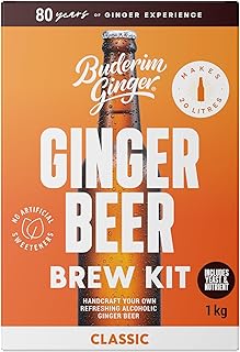 Buderim Ginger Home Brewing Ginger Beer Kit -Makes 20-litres (4% ABV) - Includes Yeast & Nutrients.