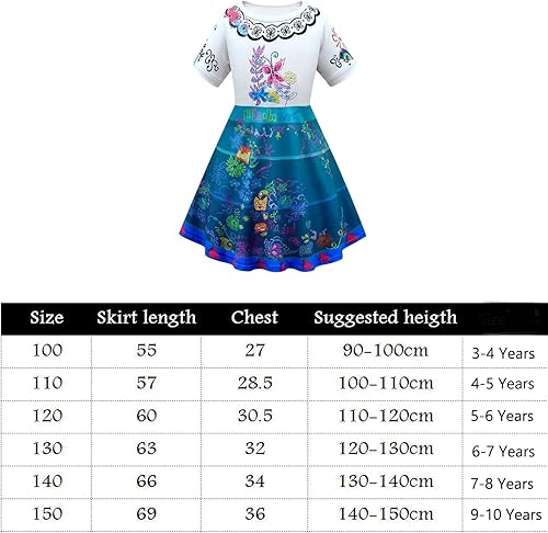 Miniatura 2 de Vestido de princesa Encanto Mirabel con bolsa, disfraz de película de dibujos animados para niños pequeños