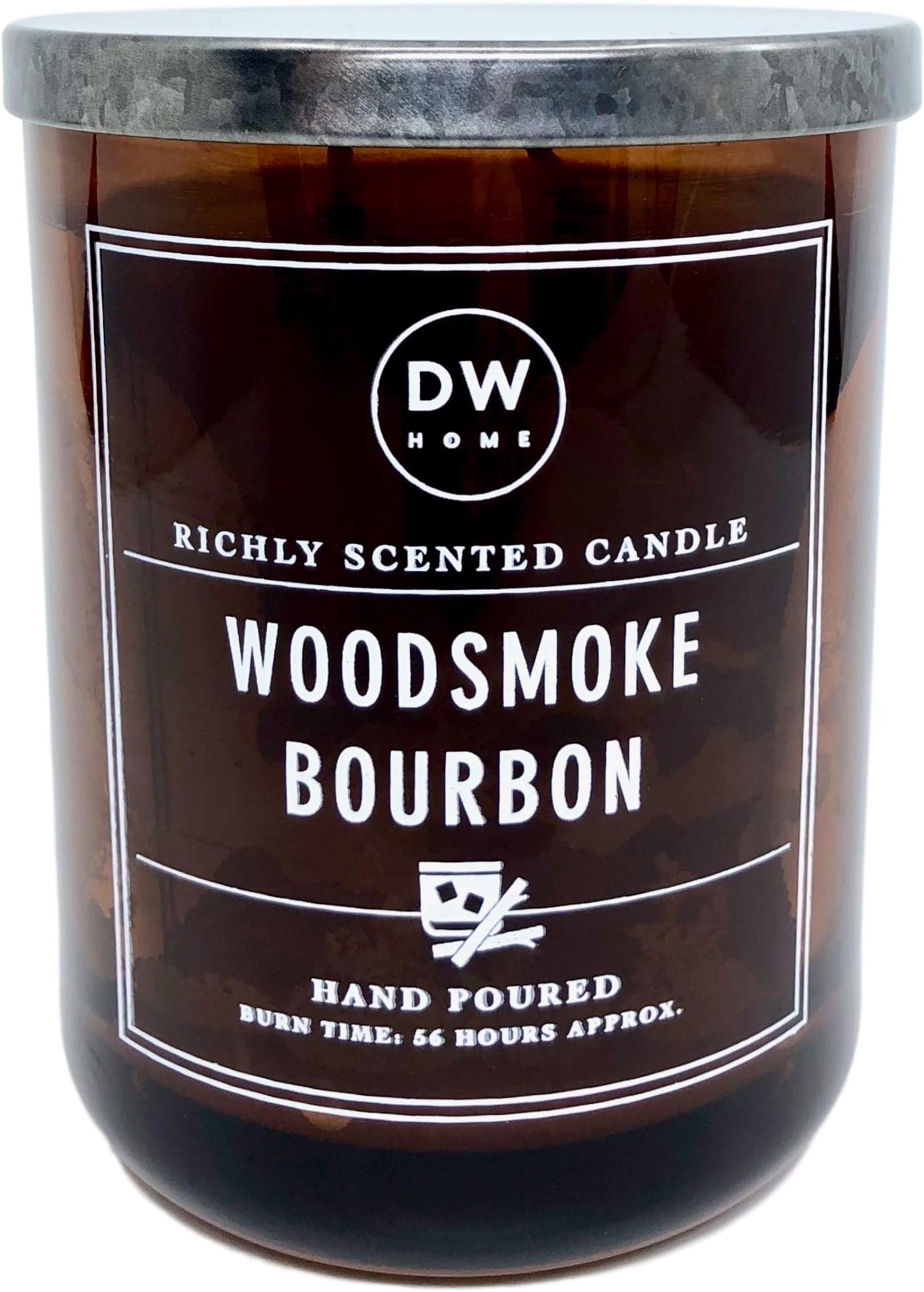 DW Home Medium Warm Tobacco Pipe Candle in Glass Jar with