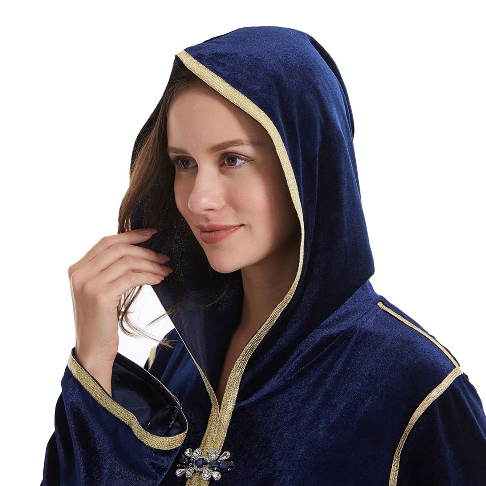 Muslimisches Damen-Gebetskleid mit langen Ärmeln Pullover- für tägliche Andacht knöchellanger Schnitt weich fließender Stoff atmungsaktiv blickdicht ideal für Gebet Freizeit Heimtracht unifarben