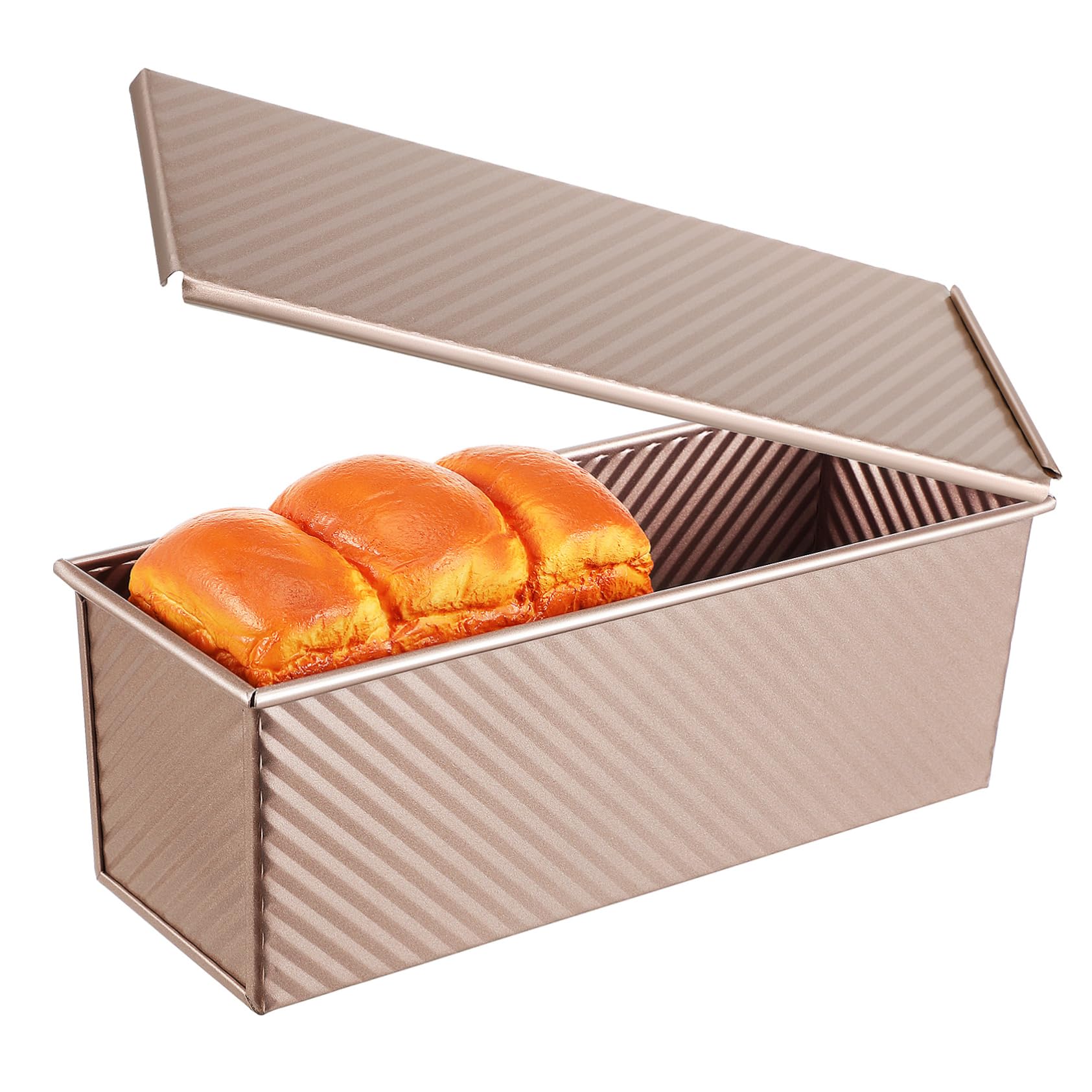Längliche Brotbackform mit Deckel Antihaftbeschichtete Kastenform für Brot und Kuchen Rechteckige Backform mit Belüftungslöchern für Hobby und Profibäcker
