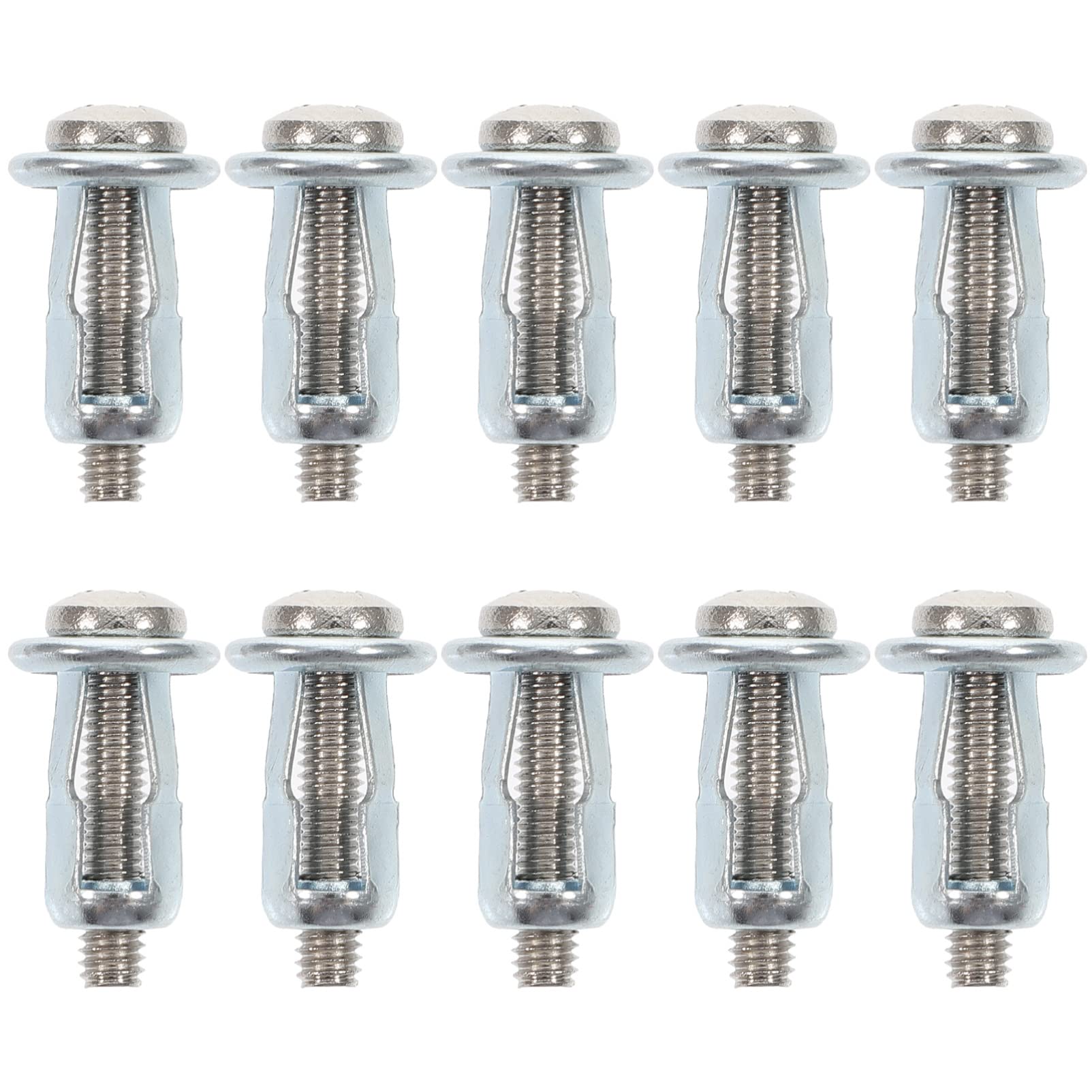 VILLCASE Screws Hollow Wall Anchor Screws, Hollow Door Anchors, Carbon Steel Galvanized rywall Anchors Kit Fastener for Hollow Plastic Sheet Hollow Wall, 10pcs Bolts