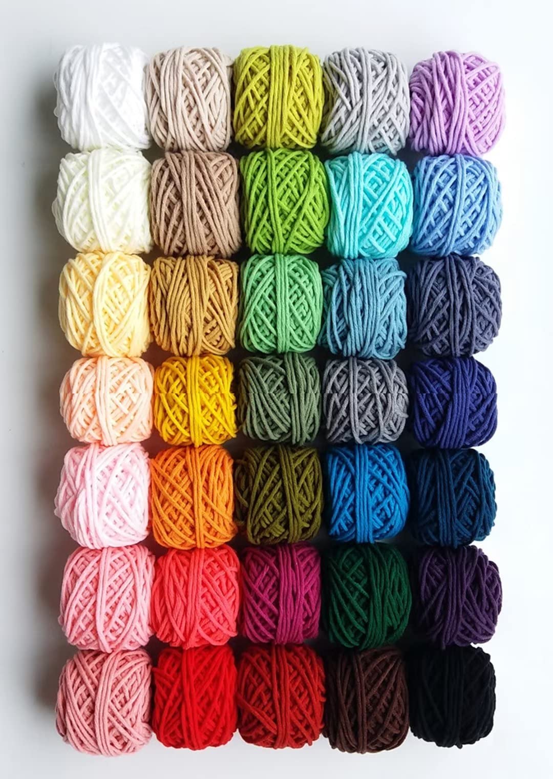 Professionelles Poke-Stickgarn-Set, buntes Garn-Set zum Tuften/Handstricken/Stanzen, getuftetes Garn aus 100% Acryl, 3,5 mm Dicker Faden, 8 Stränge Baumwollmilch-Häkelgarn