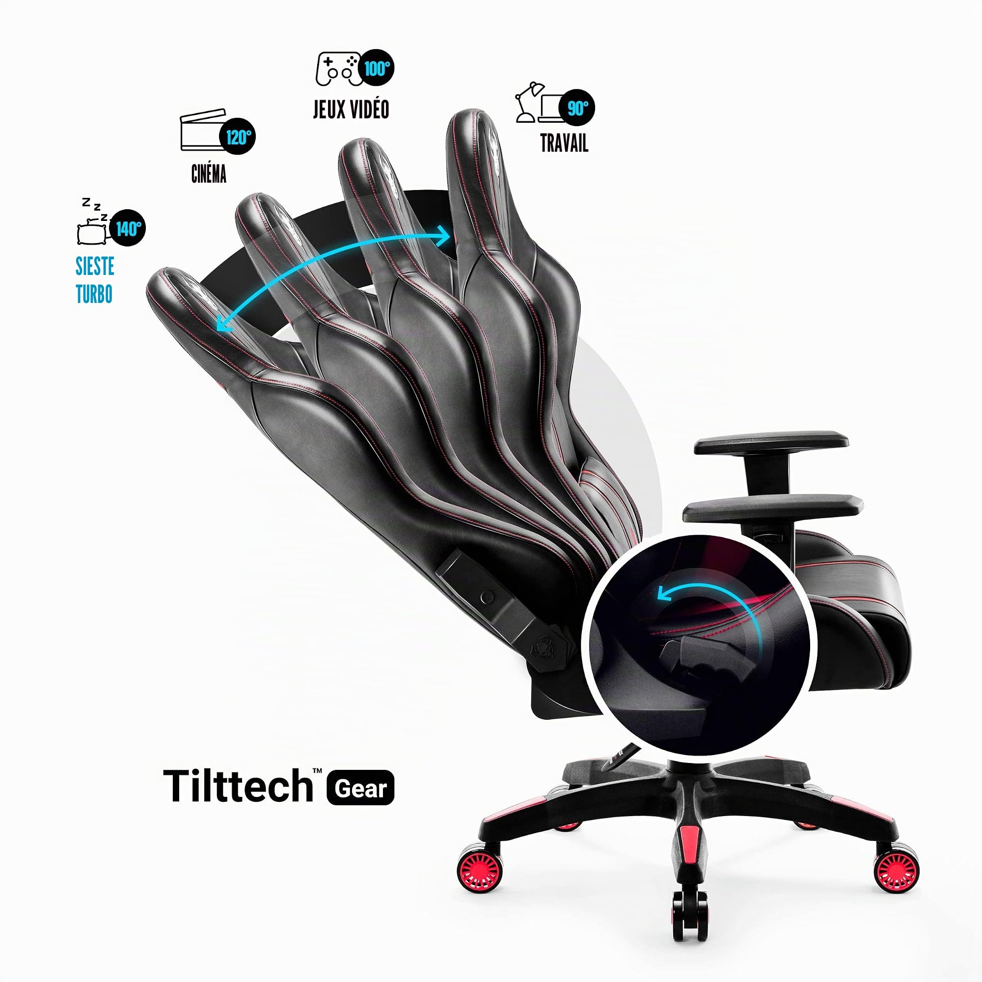 Diablo X-One 2.0 Chaise Gaming Grande Taille XL Accoudoirs Réglables
