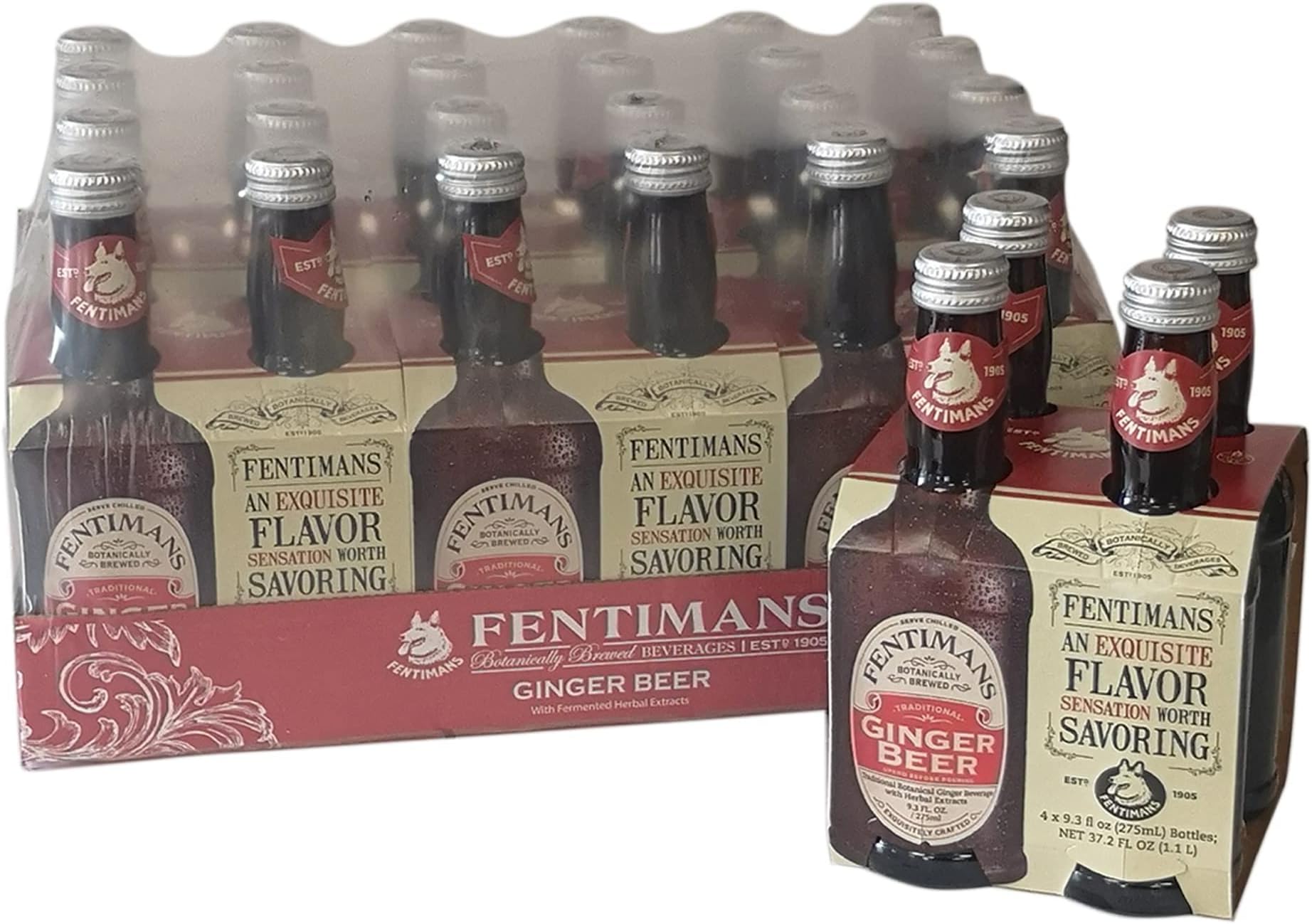 Sparkling Ginger Beer - Ginger Beer Non Alcoholic, Ginger Ale with Natural Ginger Root, Craft Soda, No Artificial Flavors or Preservatives, Botanically Brewed - 275 ml Bottles (Pack of 24)