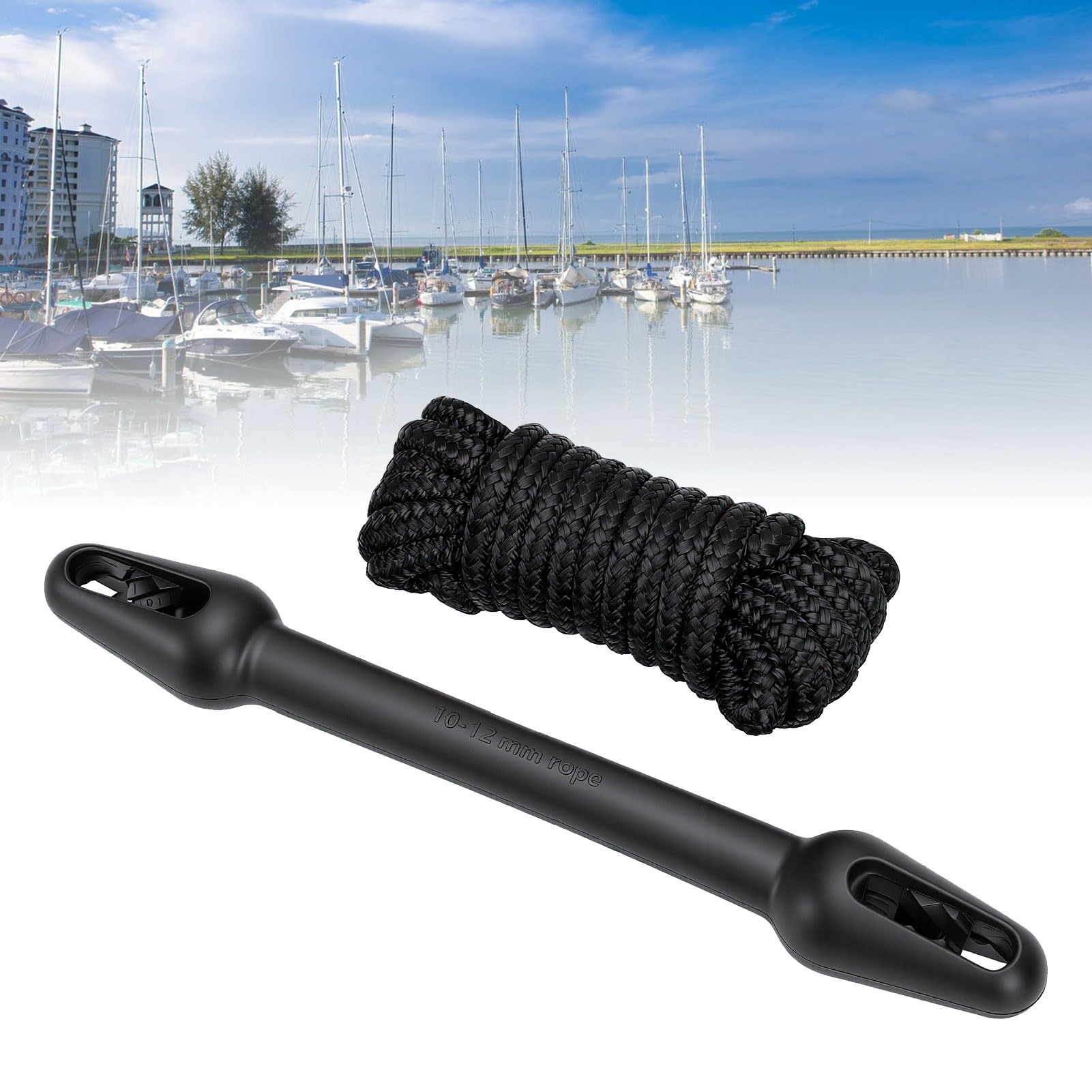 banapoy Ammortizzatore di Ormeggio per Barche per Carichi Pesanti Linea di Ormeggio per Banchine 3/8" a 7/16", Ammortizzatore Marino per Barche Motore a Vela Fino a 20 Piedi